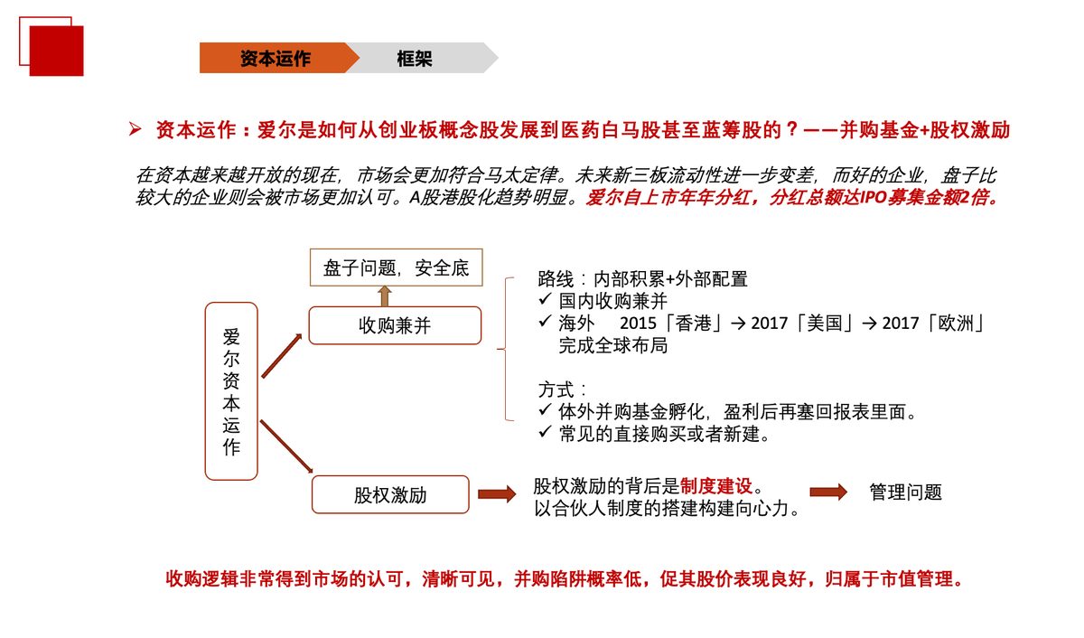 爱尔眼科资本运作框架